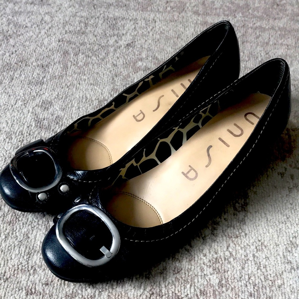 Ladies leather wedges shoe
